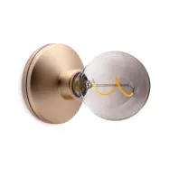 Bee vägglampa, guld/rökgrå