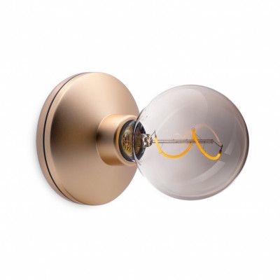 Bee vägglampa, guld/rökgrå