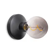 Bee vägglampa, svart/rökgrå