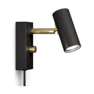 Belid Cato vägglampa Mattsvart-mässing