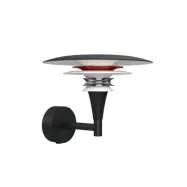 Belid - Diablo vägglampa, svart/röd, Ø 20 cm metall, G9