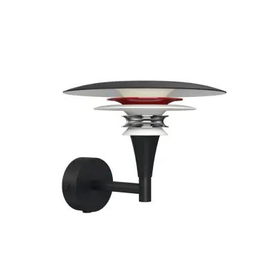 Belid - Diablo vägglampa, svart/röd, Ø 20 cm metall, G9