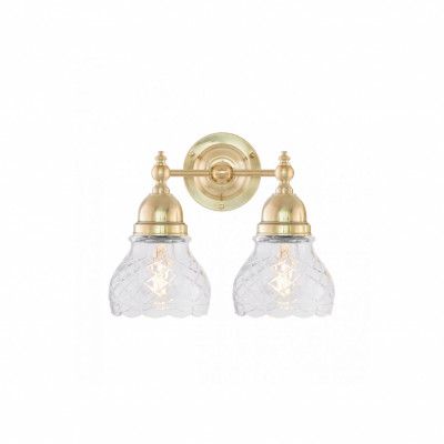 Bergman Vägglampa IP21, mässing