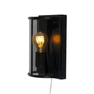 BUDGIE vägglampa, svart/rök