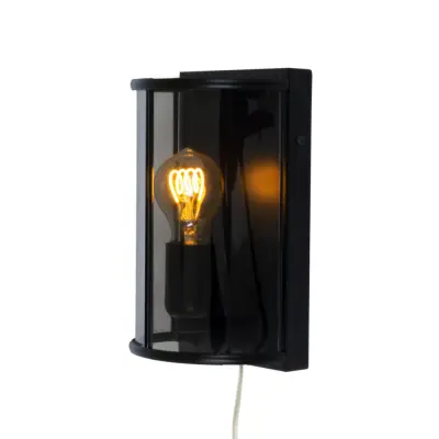 BUDGIE vägglampa, svart/rök