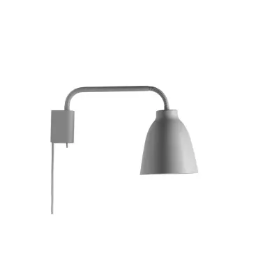 Caravaggio Read vägglampa, mattgrå 33,8cm