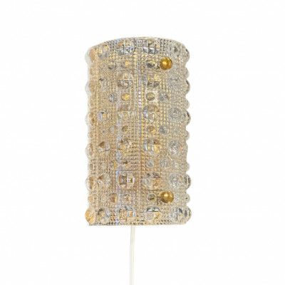 Carl Fagerlund vägglampa, mässing/glas 25cm