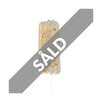 Carl Fagerlund vägglampa, mässing/glas 28cm