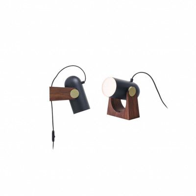 Carronade bord/vägglampa, mattsvart 16cm