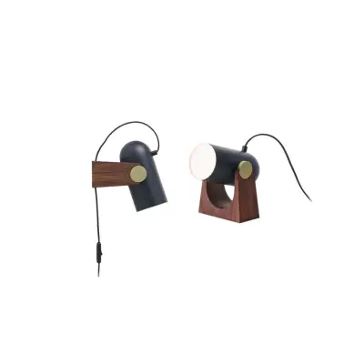 Carronade bord/vägglampa, mattsvart 16cm