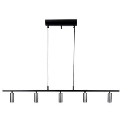 Cato LED pendel, mattsvart/oxidgrå 115cm