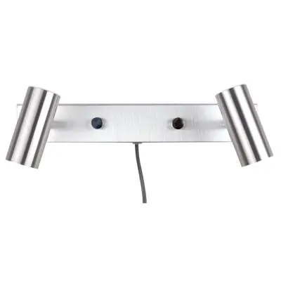 Cato vägglampa dubbel LED, aluminium 15,4cm