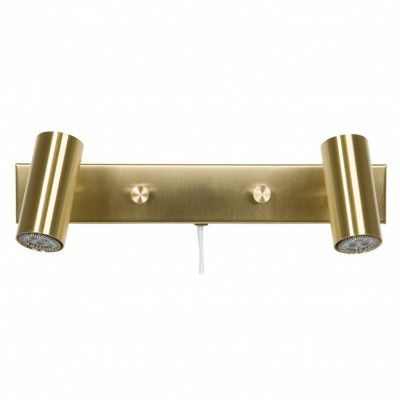 Cato vägglampa dubbel LED, mässing 15,4cm