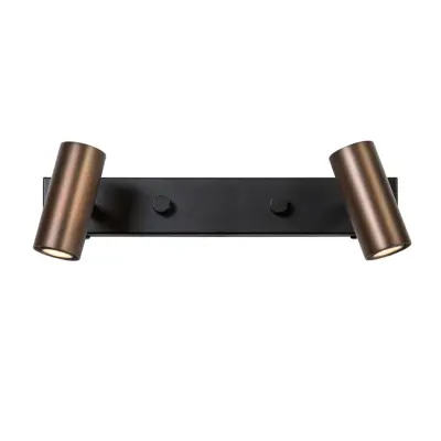 Cato vägglampa dubbel LED, oxid 15,4cm