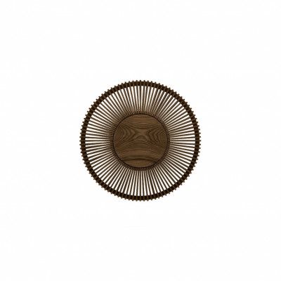 Clava Up vägglampa, mörk ek Ø49