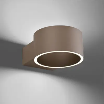 Clipse LED-vägglampa, brons, aluminium, Ø 15 cm – PURE PURE Clipse - Vardagsrum - Modern - Cylinder
