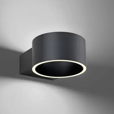 Clipse LED-vägglampa, mystic grey, aluminium, Ø 15 cm – PURE PURE Clipse - Vardagsrum - Modern - Cylinder