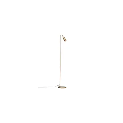 Curve golvlampa, Matt guld 146cm