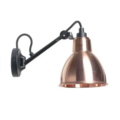 Lampe Gras - 104 Vägglampa Black/Raw Copper
