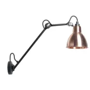 Lampe Gras - 122 Vägglampa Black/Raw Copper