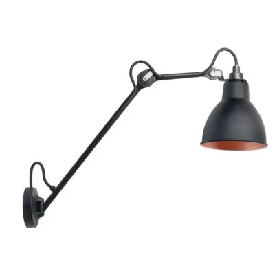 Lampe Gras - 122 Vägglampa Svart/Svart/Koppar