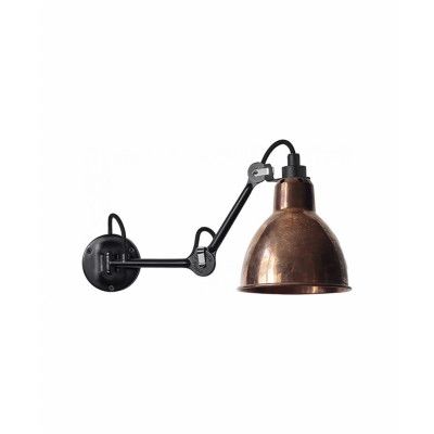 Lampe Gras - 204 Vägglampa Black/Raw Copper