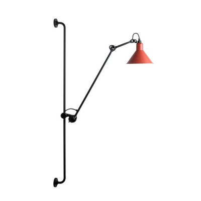 Lampe Gras - 214 Vägglampa Conic Svart/RödLampa Gras