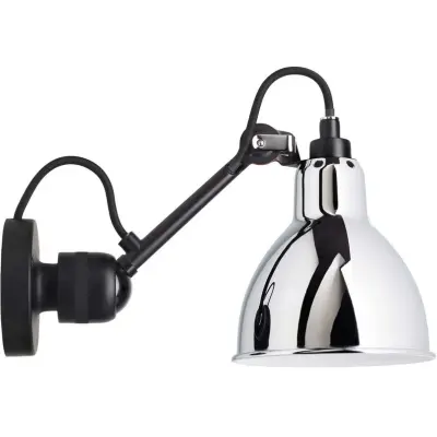 Lampe Gras - 304 Vägglampa Svart/Krom