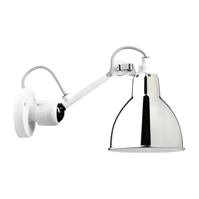 Lampe Gras - 304 Vägglampa Vit/Krom