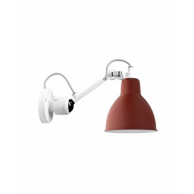 Lampe Gras - 304 Vägglampa Vit/Röd