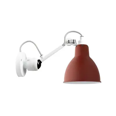 Lampe Gras - 304 Vägglampa Vit/Röd
