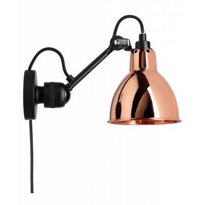Lampe Gras - 304CA Vägglampa Svart/Koppar