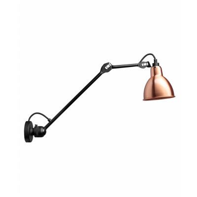 Lampe Gras - 304L40 Vägglampa Svart/Koppar/Vit