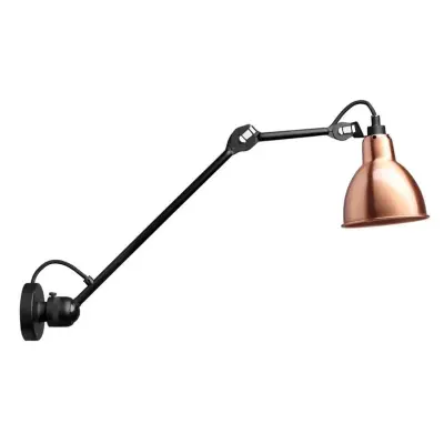 Lampe Gras - 304L40 Vägglampa Svart/Koppar/Vit