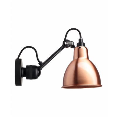 Lampe Gras - 304SW Vägglampa Svart/Koppar/Vit