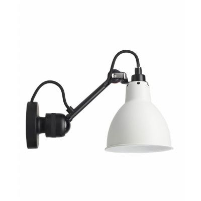 Lampe Gras - 304SW Vägglampa Svart/Vit