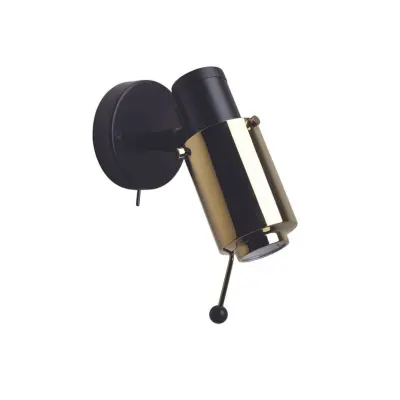 DCW - Biny Spot LED m/Stömbrytare&Stav Svart/Guld