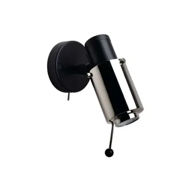 DCW - Biny Spot LED m/Stömbrytare&Stav Svart/Nickel