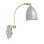 Deluxe vägglampa LED, varmgrå/mässing 22cm