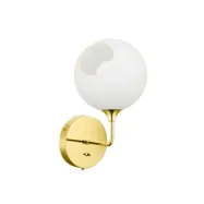 DESIGN BY US - Ballroom Short vägglampa, vit/guld, strömbrytare