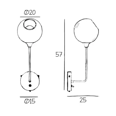 DESIGN BY US - Ballroom The Wall Vägglampa 57cm Rose