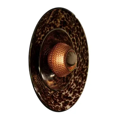 DESIGN BY US - Disco Rama vägglampa, brun, glas, E27 –