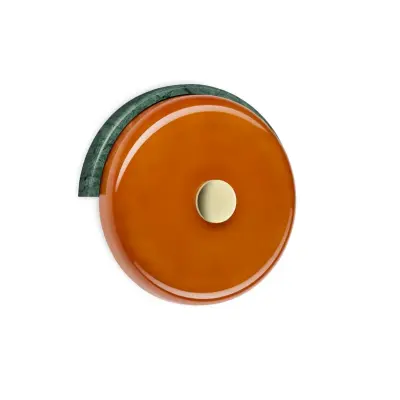 DESIGN BY US - Trip LED-vägglampa, grön/gul, glas –