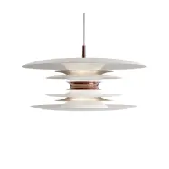 Diablo pendel D500 vit/Rosé silver E27