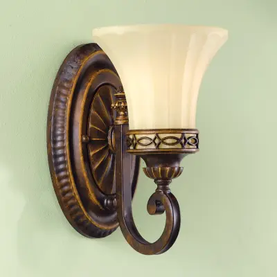 Drawing Room vägglampa, 1 lampa, brun/kräm Elstead - Vardagsrum - Antik - Metall - Med en ljuskälla