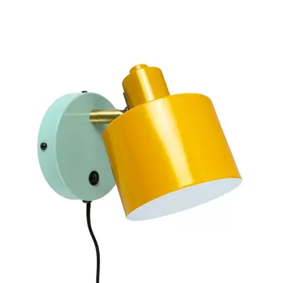 Dyberg Larsen - Ocean vägglampa, curry/turkos, utskjutande del 21 cm,