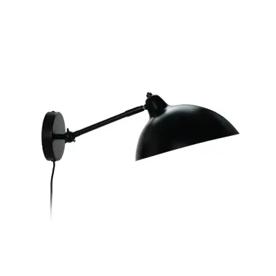 Dyberg Larsen - Futura vägglampa svart, 40W, kabel, metall