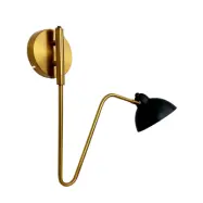 Futura Vägglampa Black/Brass - Dyberg Larsen - Vardagsrum - Design - Metall - Med en ljuskälla