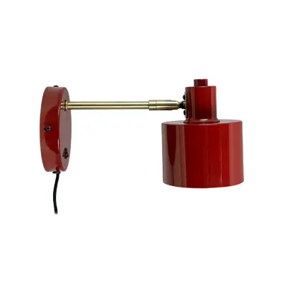 Dyberg Larsen - Ocean Vägglampa Mörk Röd/MässingDybergLarsen