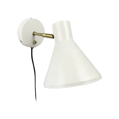 Dyberg Larsen - Sleep Vägglampa Shiny White/Antique Brass